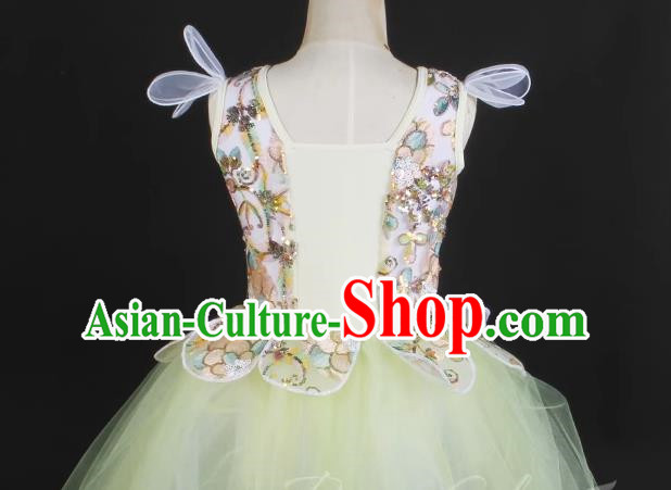 Children Gauze Skirt Girls Ballet Dance Skirt Performance Costume Stage Dress Princess Dress