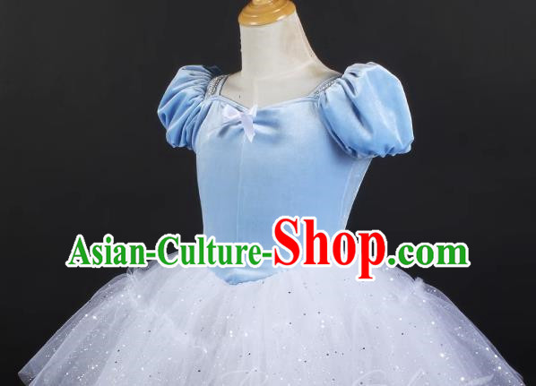 Children Gauze Skirt Puff Sleeve Tutu Skirt Stage Costume Performance Costume