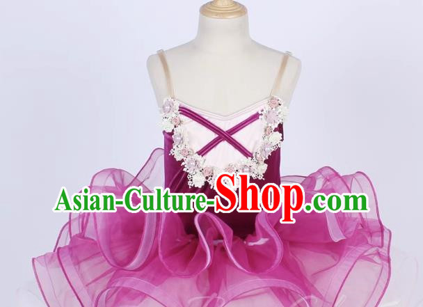 Children Female Princess Dress Spring And Summer Performance Costumes Ballet Skirt Stage Costumes Performance Costumes