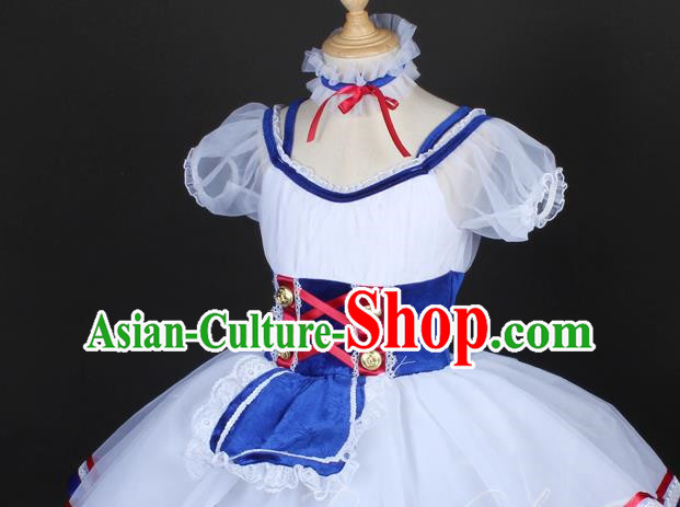 Children Girl Princess Dress Puff Sleeve Court Ballet Dance Skirt Stage Costume Performance Costume
