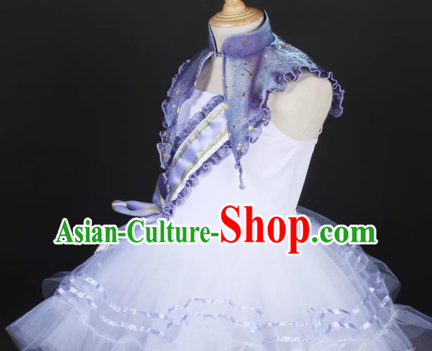 Children Spring And Summer Living Collar Princess Dress Performance Costumes Stage Costumes Event Costumes