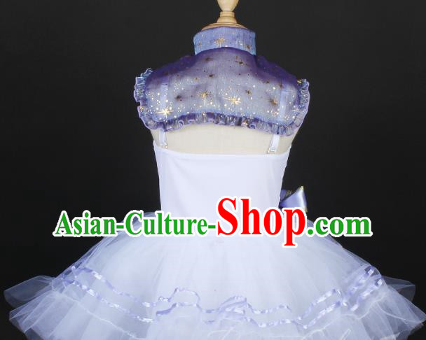 Children Spring And Summer Living Collar Princess Dress Performance Costumes Stage Costumes Event Costumes