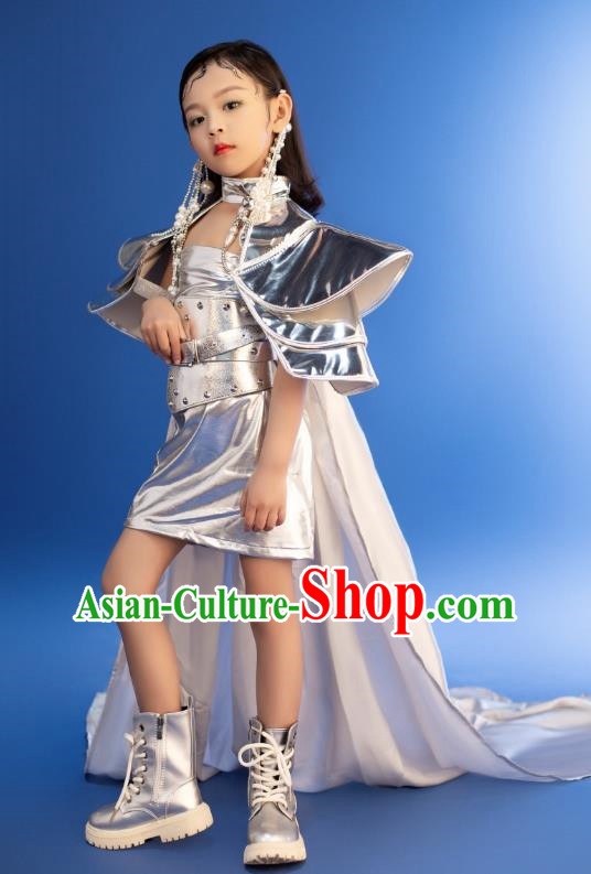 Girls Chinese Style Dress Metaverse Technology Trendy Clothing Punk Cool Catwalk Competition