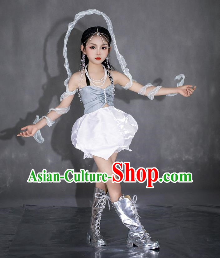 Girls Flower Bud Skirt Catwalk Dress Forest Elf Lily Of The Valley Flower Skirt 24 Solar Terms Tide Clothing