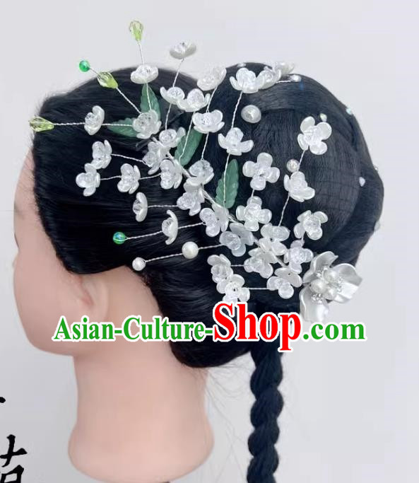 Classical Jasmine Dance Performance Headdress Flower Blooming Feelings Wig Hair Decoration Opening Group Dance Folk Dance Jewelry