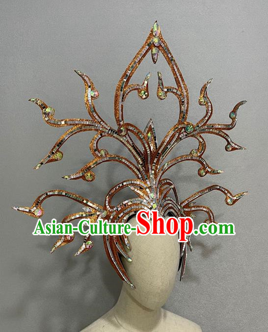 Opening Dance Performance Show Feather Headdress Team Samba Costumes Carnival Halloween