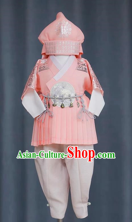Children Prince Hot Silver Hanbok High End Photography Dress Boy Baby 100 Days One Year Old Hanbok