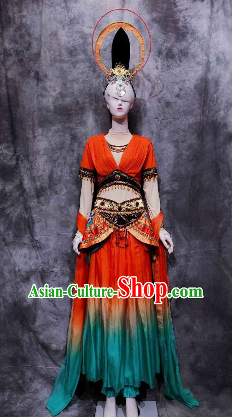 Dunhuang Feitian Dance Costumes Five Star Out Of The Oriental Mural Performance Costumes Exotic Indian Dance