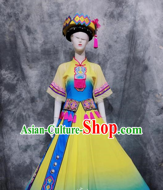 Bouyei Xilan Kapu Dress Up Ethnic Minority Photo Costume Solo Catwalk Show Costumes