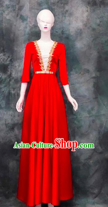 Red Chorus Costumes Flowers In May Recitation Costumes
