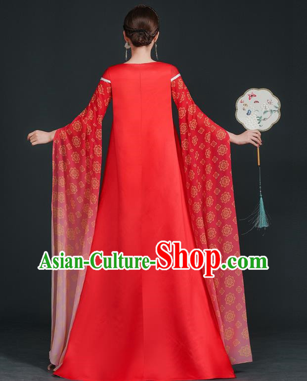 Top Chinese Style Evening Dress Model Stage Catwalk Performance Costume National Music Performance Art Test Dress