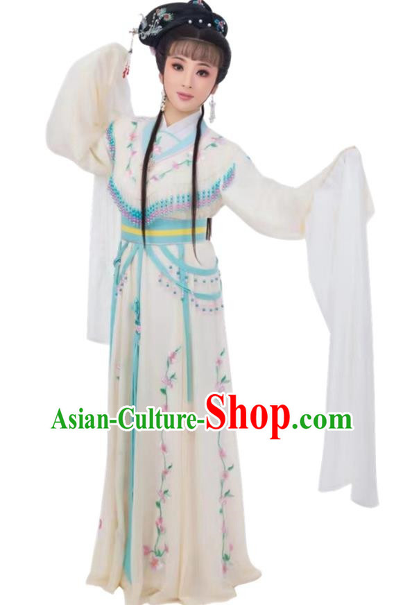 Beige Huadan Costume Yue Opera Miss Xiaodan Costume Chinese Style Ancient Costume