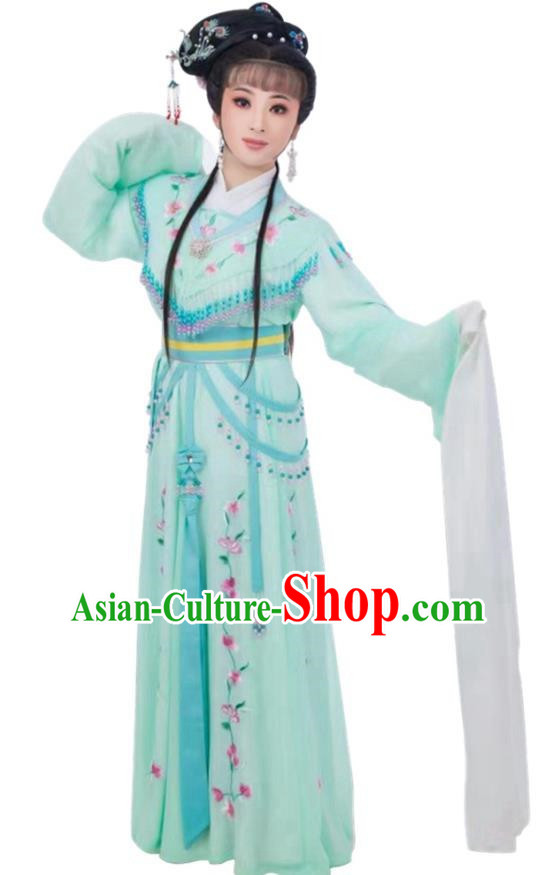 Green Huadan Costume Yue Opera Miss Xiaodan Costume Chinese Style Ancient Costume