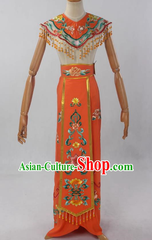 Orange Cloud Shoulder Long Bag Skirt Belt Wearing Huadan Costume Female Lady Clothes Chinese Style Costume Ancient Costume