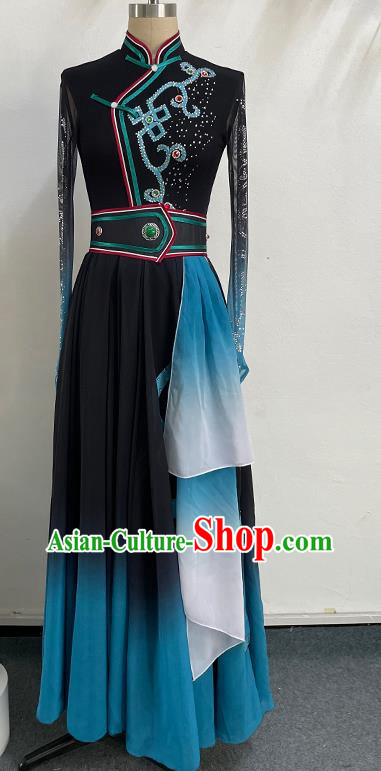 China Mongolian Dance Costume Ethnic Style Dance Costume Chopsticks Dance Elegant Big Swing Self Cultivation Art Test Practice Performance Costume