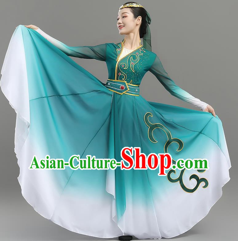 China Mongolian Clothing Elegant Gradient Large Swing Skirt Art Test Adult Self Cultivation Performance Clothing Ethnic Style Performance Clothing