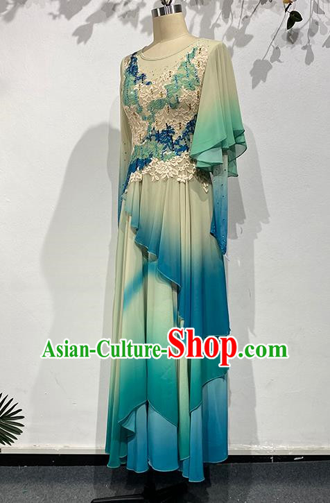 China Classical Dance Performance Costume Drunk Qingbo Dance Costume Large Skirt Elegant Female Chinese Dance Art Test Stage Costume