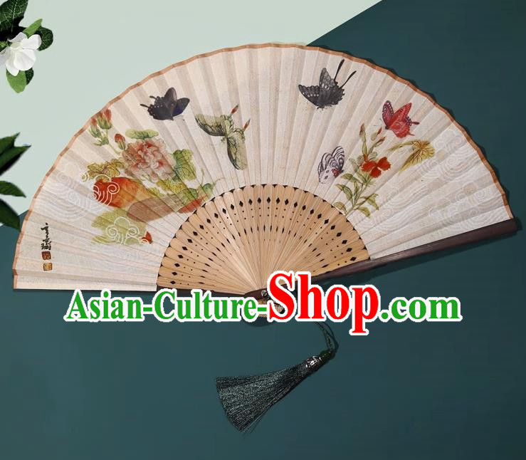 Ancient Fan Folding Fan Chinese Style Folding Retro Hanfu Cheongsam Catwalk Dance