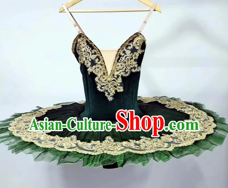 Children Ballet Skirt Esmeralda Tutu Skirt Performance Costume Girls Professional Competition Little Swan Tutu Skirt