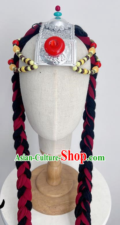 Mongolian Dance Headdress Hair Ornament Turning Mountain Headdress Turning Mountain Performance Headdress National Dance Headdress Art Test Hair Ornament