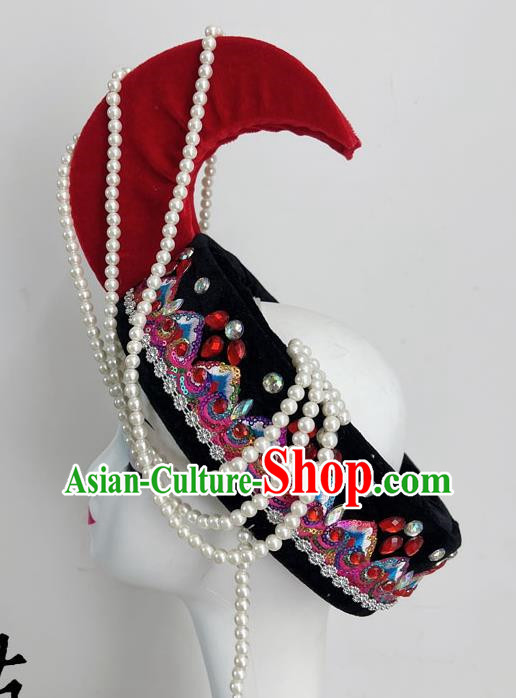 Ethnic Dance Headdress Yi Nationality Performance She Nationality Taoli Cup March Spring Headdress Hair Accessories