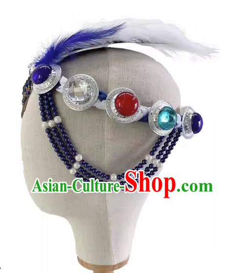 Mongolian Dance Headdress Silent Grassland Folk Dance Headdress Solo Dance Headdress Taoli Cup Dance Headdress