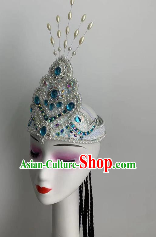 Uighur Dance Repertoire Water Elf Dance Headdress Art Examination Folk Dance Performance Performance Headdress