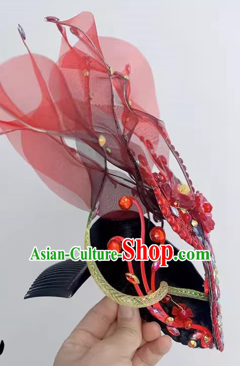 Art Test Dance Repertoire Fire Of The Western Regions Dance Headdress National Dance Solo Performance Performance Hair Accessories