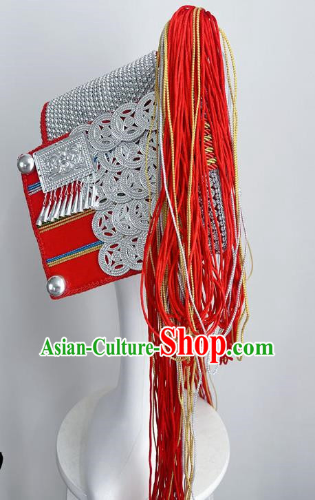 Ethnic Style Art Test Minority Dance Performance Yao And Miao Buyi Red Dance Headdress