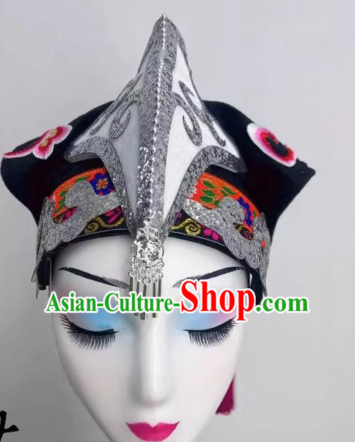 Ethnic Dance Bouyei Miao Tujia Big Flower Embroidery Headdress Headdress Performance Headdress For Art Examination
