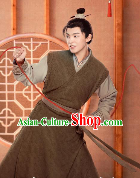 China TV Series Ms Cupid In Love Manservant Lian Li Clothing Ancient Bookish Boy Costumes Traditional Hanfu