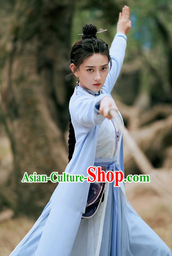 Wuxia TV Series Fei Hu Wai Zhuan Yuan Ziyi Clothing China Ancient Swordswoman Costumes Traditional Heroine Dresses