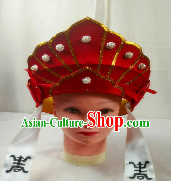 Traditional Buddhist Abbot Crown Journey to the West Monk Tang Headwear Handmade Chinese Opera Monk Hat