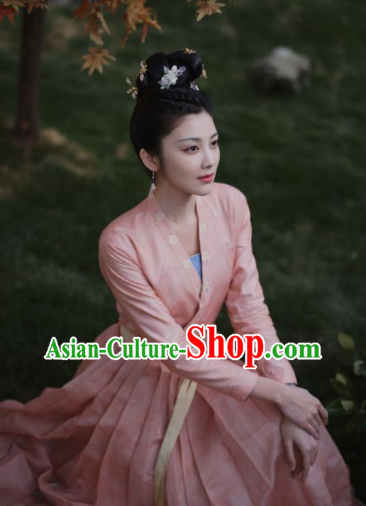 China Ancient Song Dynasty Young Mistress Costumes Romantic TV Series New Life Begins Noble Concubine Bai Lu Clothing