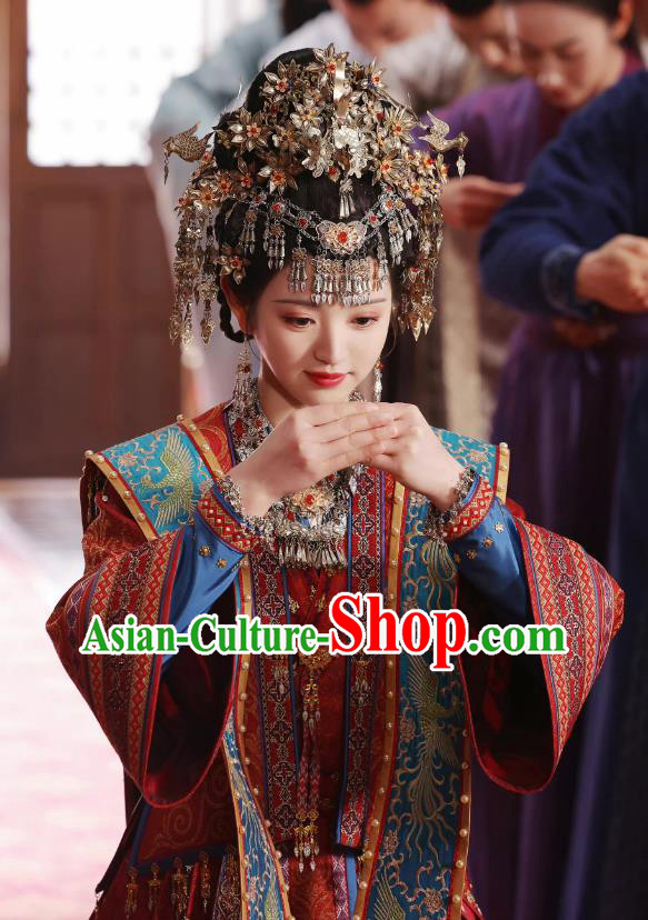 China Traditional Wedding Costumes Ancient Princess Dresses Romantic TV Series New Life Begins Bride Li Wei Clothing