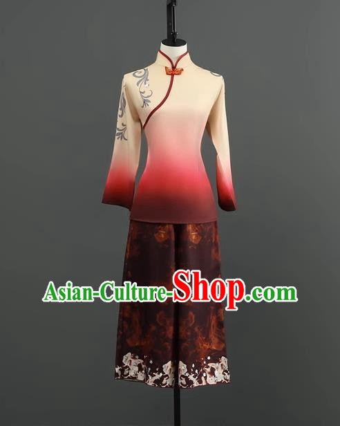 Stage Costumes For The Dance Gradient Performance Of The Lotus Award 