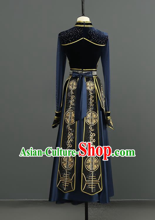 Mongolian Dance Costume Performance Suit Set Women National Costume Art Test Practice Suit Large Swing Skirt
