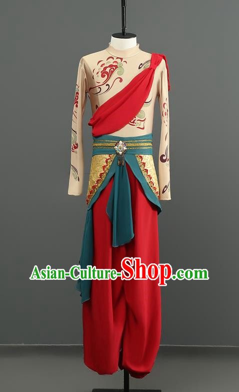 Dunhuang Dance Costume Feitian Hanfu Shibi Juexiang Dance Costume Paper Fan Scholar Classical Dance Performance Costume For Men And Women