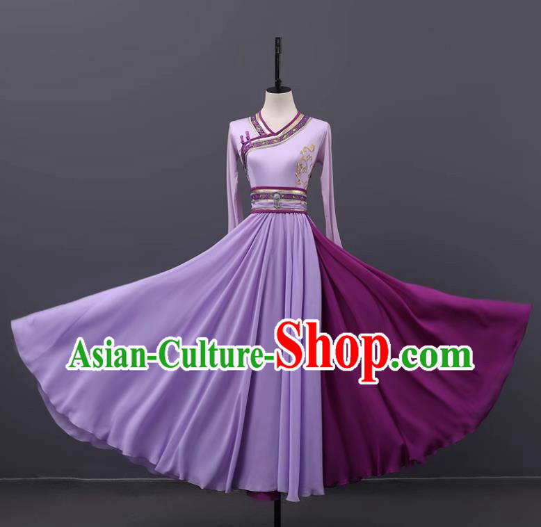Mongolian Dance Costume Performance Suit Set Women National Costume Art Test Practice Suit Large Swing Skirt