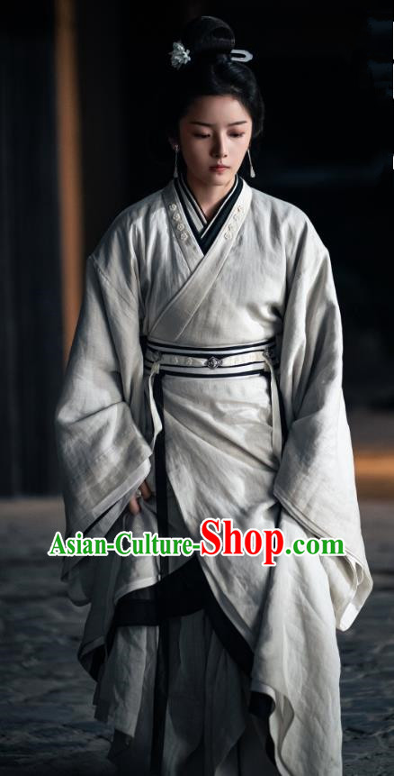 China TV Series An Ancient Love Song Servant Lady Yi Hua Costumes Qin Dynasty Court Maid Hanfu Clothing