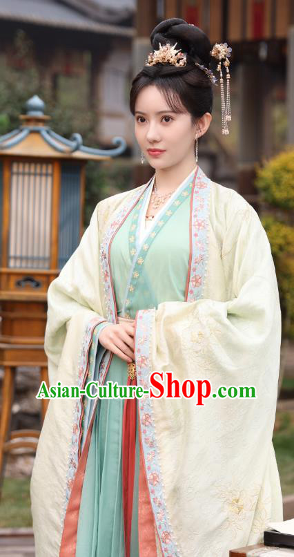 China Song Dynasty Noble Woman Costumes Ancient Princess Consort Clothing TV Series New Life Begins Dong Haitang Dresses