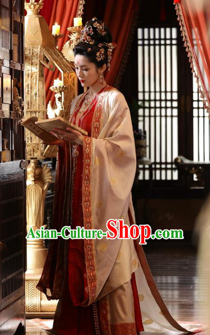China Song Dynasty Empress Costumes Ancient Royal Queen Clothing TV Series New Life Begins Shangguan Yan Dress