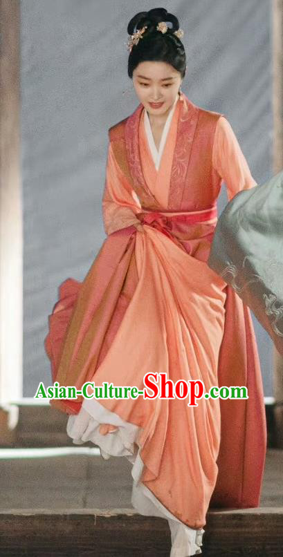 Chinese Ancient Young Beauty Clothing TV Series Destined Chang Feng Du Liu Yu Ru Dress Song Dynasty Noble Lady Costumes