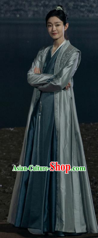 Chinese Song Dynasty Young Childe Costumes Ancient Swordswoman Clothing TV Series Destined Chang Feng Du Liu Yu Ru Replica Dress