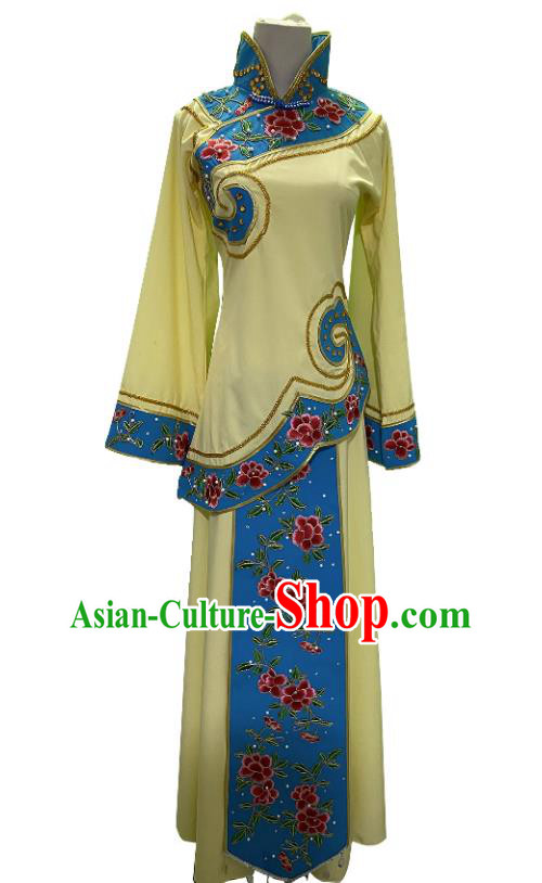 China Folk Dance Yellow Outfit Woman Yangko Dance Costume Group Stage Performance Clothing