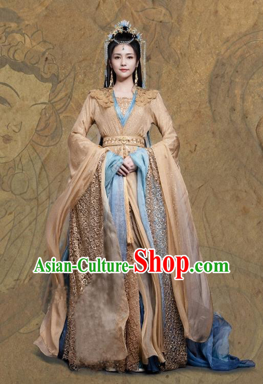 China Ancient Princess Dress Ye Xiwu Replica Costumes Xianxia TV Series Till The End of The Moon Goddess Clothing