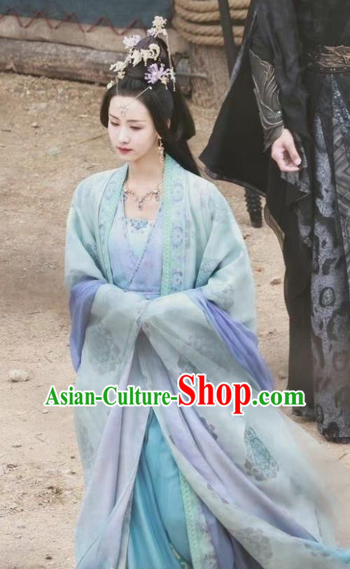 China Ancient Princess Dresses Xianxia TV Series Till The End of The Moon Goddess Ye Bingchang Replica Clothing