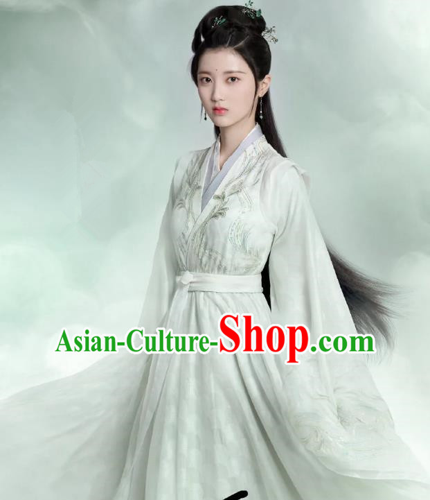 China Romance Drama The Journey of Chong Zi Superheroine Min Su Qiu Clothing Ancient Palace Lady Costumes Hanfu Dress