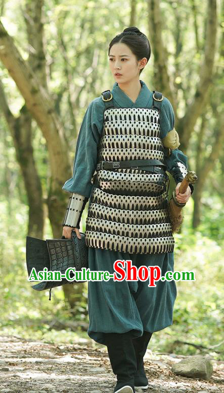TV Drama Unchained Love Armor Outfit Traditional Chinese Song Dynasty Soldier Clothing Ancient Warrior Costumes