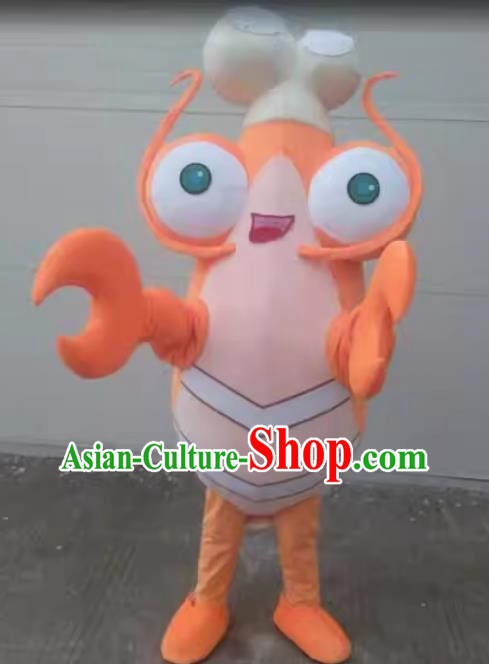 Orange Lobster Underwater World Mascot White and Yellow Penguin Animal Bai Mengsha Doll Costume Swan Person Wear Doll Costume Ragdoll Costume